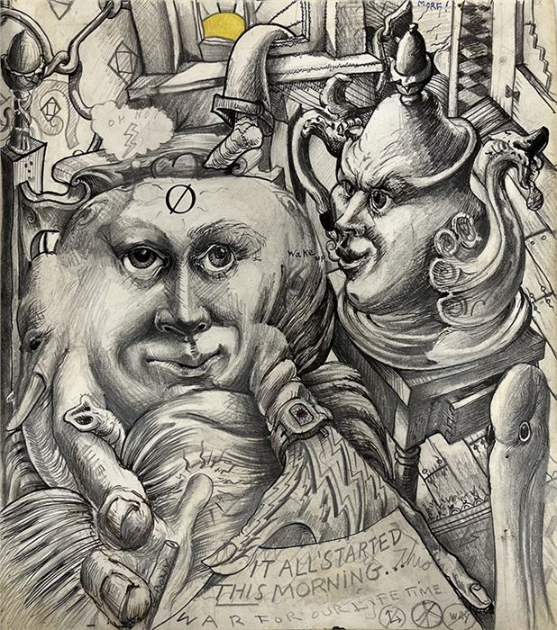 Charles Winans, Page from the Gold Sketchbook, Collection of Cindy Reed